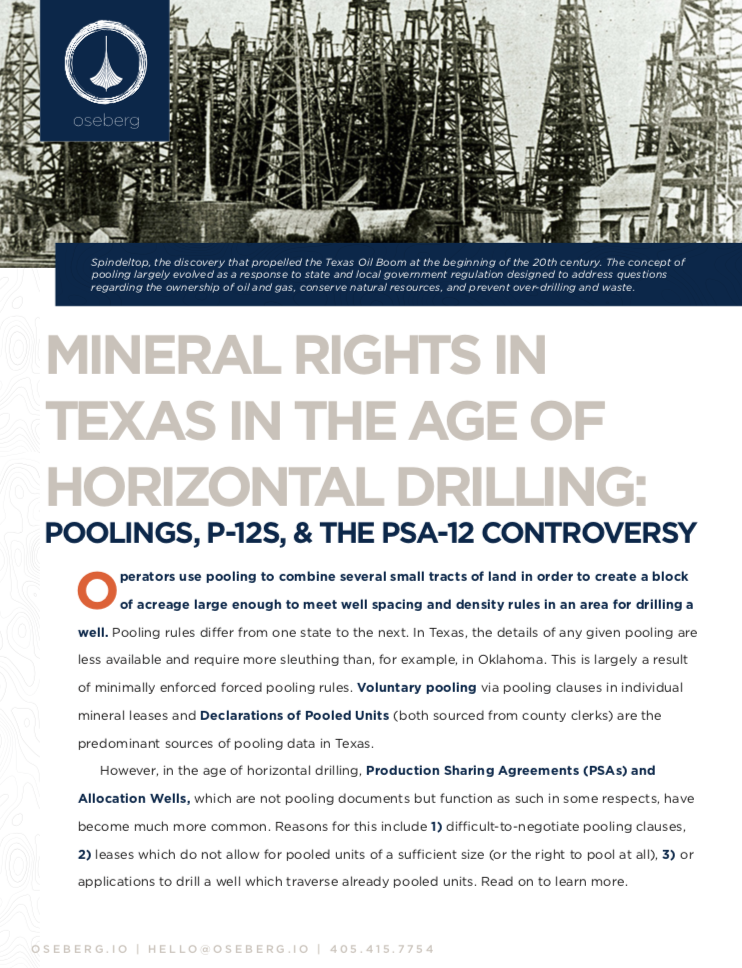 Mineral Rights in Texas, Poolings, P12s and the PSA Controversy